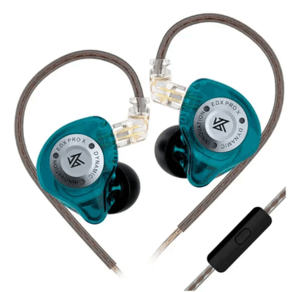 Auricular In Ear Gaming KZ Edx Pro X Con Mic Cyan